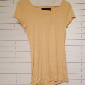 The Limited Orange & Off White Striped T-Shirt - Women's Size Small